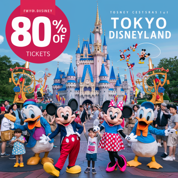 80% discount on tickets to the Tokyo Disney Resort